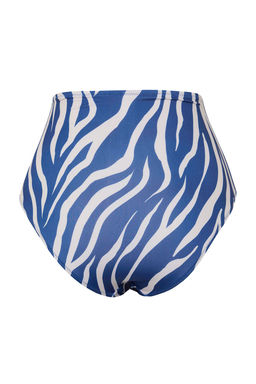 Zebra Desenli Toparlay?c? Yuksek Bel Hipster Core Bikini Alt? TBESS20BA0018