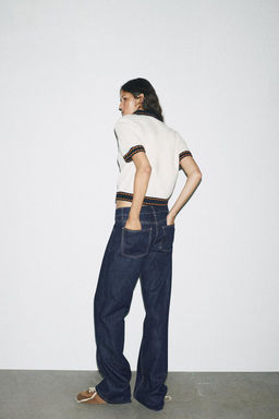 STITCHED KNIT CARDIGAN WITH SHORT SLEEVES - Zara фото 4