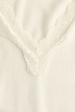 Top de punto con ribete de encaje - H&m фото 6