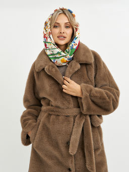 Шуба женская с поясом - Glenfield фото 10