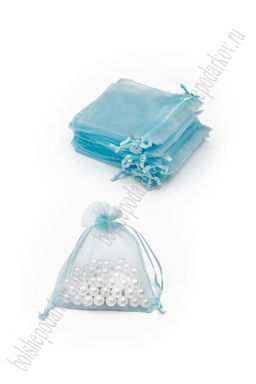 Мешочек из органзы 7*9 см (50 шт) SF-7582, голубой
