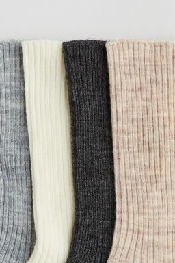 Pack de 4 calcetines en mezcla de lana - H&m фото 4