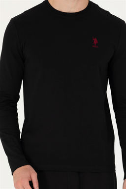 U. S. Polo Assn / Мужской черный базовый свитшот - U.s. polo assn фото 6