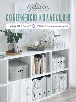 VAL BT-BCTN-LG-4S Короб картонный, складной, малый, 25*33*18.5 см, набор 4 шт., BOTANIC LIGHT, шт - Valiant фото 11