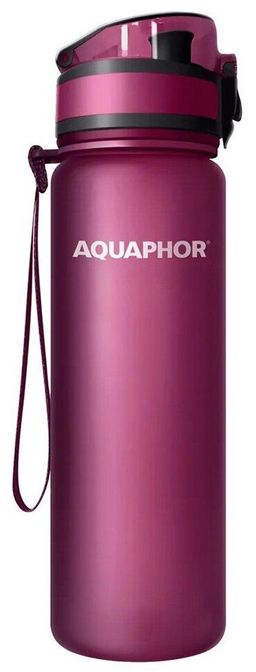 -28% Бутылка-фильтр 0,5 л Сити, рубин Аквафор