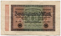 20000 марок 1923 года Германия