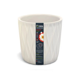 Горшок для цветов 11,2л d265 h258мм молочный Deser - Полимербыт фото 2