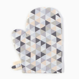Варежка-прихватка Этель Треугольники 20х28 см, 80% хл, 20% пэ, сатин 110 г/м2  фото 3