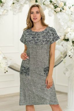 Туника женская из кулирки Льняная палитра-1 хаки - Амадэль фото 3