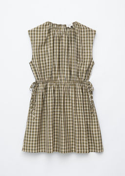 Vestido sin mangas con cord?n en la cintura