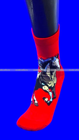 Цена за 10 пар.Носки универсальные ЦВЕТНЫЕ Символ 2026 года арт. 7134