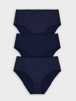 Цена за 2 штуки! Трусы макси женские синие в наборе, 3 шт - Mark formelle фото 8