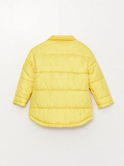 Polo Yaka Kendinden Desenli Erkek Bebek Mont