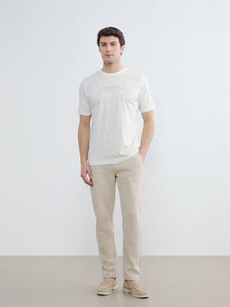 Bisiklet Yaka Bask?l? Erkek Ti??rt