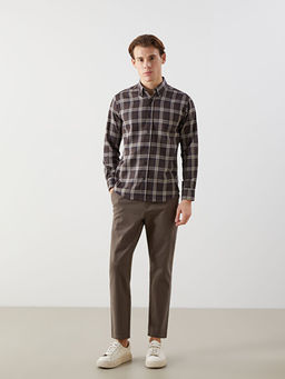 Slim Fit Uzun Kollu Ekose Erkek G?mlek