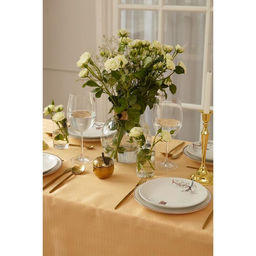 Скатерть Этель Shine 150*220 +/-3см, цв.бежевый, пл. 192 г/м2, хл с ВГМО  фото 7