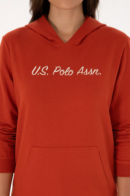 Kad_n Kiremit Sweatshirt Sepette S_rpriz _ndirim - U.s. polo assn фото 6