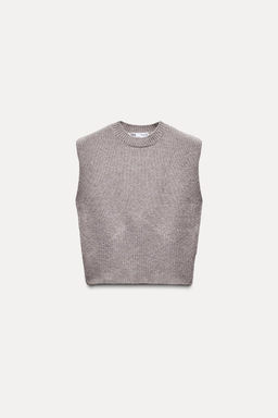 PLAIN KNIT VEST WITH WOOL - Zara фото 4