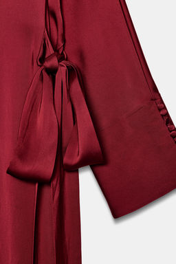 ZW COLLECTION SATIN DRESS WITH TIE DETAIL