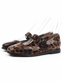 06-B4A-5PC BLACK/LEOPARD Туфли женские (натуральная кожа)