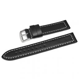 Ремешок натуральная кожа C22-22black-grey-XL