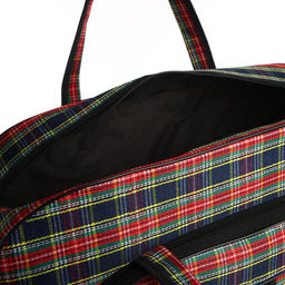 Сумка дорожная на молнии, наружный карман, длинный ремень, цвет красный/зелёный - Simaland фото 4