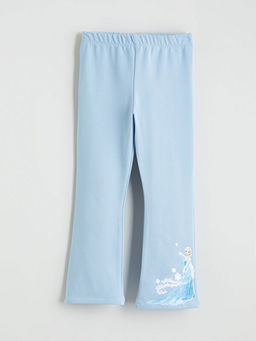 Frozen Bask?l? K?z ?ocuk Tayt Pantolon