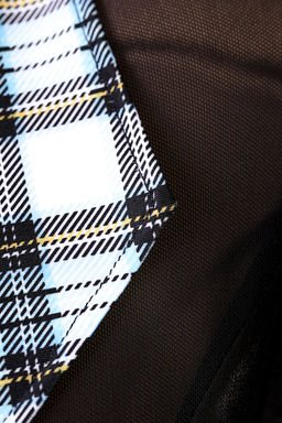 Костюм школьницы Candy Girl Micki (топ, галстук, стринги), черно-синий, XL  фото 4