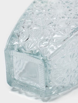 Банка для сыпучих Доляна «Парфе. Узор», 170 мл, 6.6×12.6 см, с пробковой крышкой, стекло, прозрачная