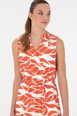 Женское пудровое платье из тканого материала Неожиданная скидка в корзине - U.s. polo assn фото 2