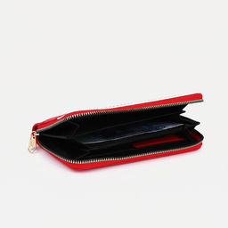Кошелёк на молнии, красный