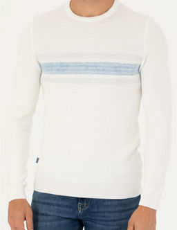Ekru Slim Fit Fermuarl_ Dik Yaka Triko Kazak - Pierre cardin фото 7