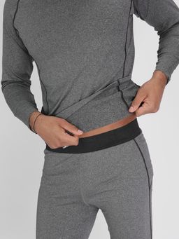 Комплект мужского термобелья без начеса серого цвета 2213Sr - FUYOUKAI фото 8