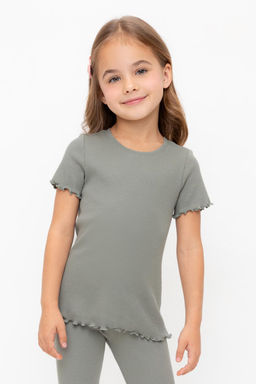 КР 301989/зеленый чай к565 фуфайка (футболка) для дев - Crockid фото 2