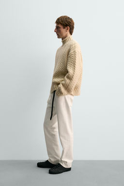AARON LEVINE X ZARA CABLE KNIT WOOL JUMPER