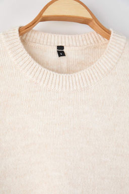 Wardrobe Essentials Kemik Yunlu Premium Iplik Basic Genis Kal?p Triko Kazak | TWOAW26KZ00065