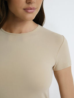 OmD 1411S Soft Футболка женская, PA 86% ; 14% эластан - militari