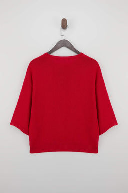 Wardrobe Essentials K?rm?z? Bisiklet Yaka Triko Bluz TWOSS26BZ00136