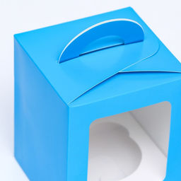 Цена за 3 шт. Коробка для 1 капкейк с окном голубая, 9.2×9.2×11.1 см