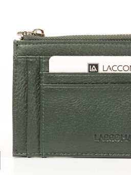 LACCOMA кредитница LA-6999-темно-зеленый натуральная кожа  фото 3