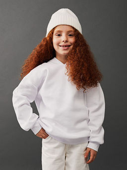 Basic Uzun Kollu K?z ?ocuk Hoodie