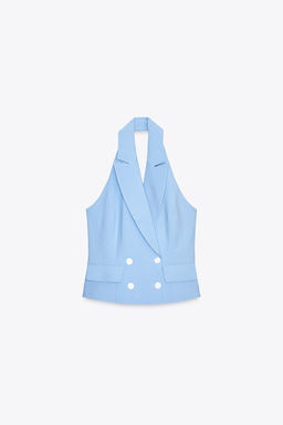 HALTER DOUBLE-BREASTED WAISTCOAT - Zara фото 4