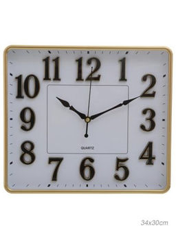 Часы настенные 34х30 см / 9033Z19 /уп 20/ квадратные