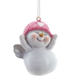 Фигурка декоративная подвесная "Снеговик", L4,5 W4 H5,5 см, 2в.