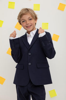 ТК 37021/темно-синий пиджак для мал