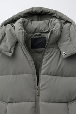 LONG COAT WITH RUBBER LABEL - Zara фото 6