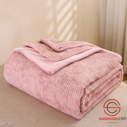 Плед на кровать из норковой нити