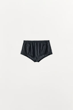 MINI SHORTS RAYAS BOLSILLOS / Marino / Blanco - Zara фото 4