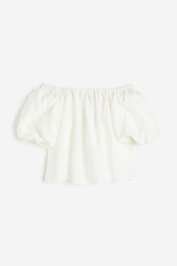 Blusa off-the-shoulder con manga puffy