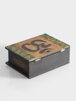 Шкатулка «Ом», 19×15×7 см, МДФ